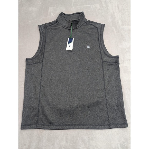 Izod Other - IZOD Golf Vest Mens XL Gray 1/4 Zip Fleece Windbreaker Hydra Shield Water Repel‎